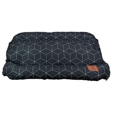 Imagem de Colchonete para Cachorro Mabuu (Grande GG, Geométricas Preta)