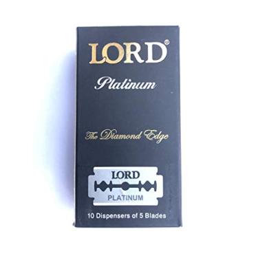Imagem de 50 lâminas de barbear New Lord Platinum de borda dupla