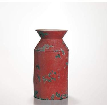 Imagem de Harbor Gardens Lata de leite vermelha vintage envelhecida de 24,5 cm HJTS17115R