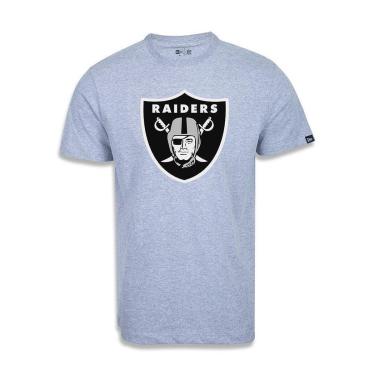 Imagem de Camiseta New Era Las Vegas Raiders Logo Time NFL Cinza-Unissex