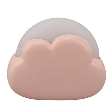 Imagem de Hyuduo Linda luz noturna para crianças, 2 cores, ajustável, USB, recarregável, mini luminária de cabeceira para bebê, decoração de mesa, luminária de mesa fofa para berçário, quarto, dormitório (rosa)