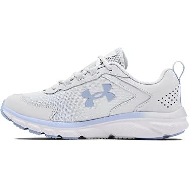 Imagem de Under Armour Tênis de corrida feminino Charged Assert 9, Cinza Halo (112)/Azul isótopo, 41