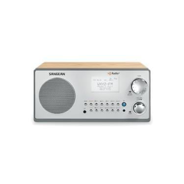 Imagem de Sangean Rádio de mesa HDR-18 HD/FM-Stereo/AM de madeira para armário de mesa prateado