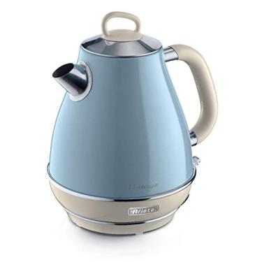 Imagem de Ariete Chaleira vintage de aço inoxidável 2869B, 1,7 litros, azul-celeste bege