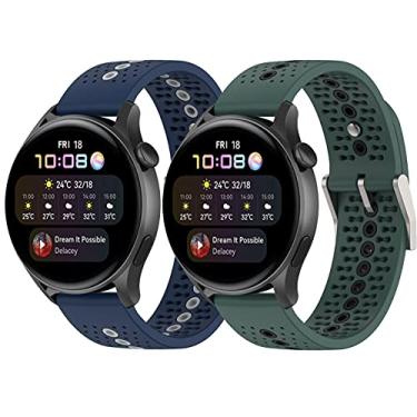 Imagem de Hoopyeecase Esporte pulseira de relógio para Samsung Galaxy Watch 4 40mm/44mm pulseira, Galaxy Watch 3 41mm /Galaxy Watch 4 Classic 42mm/46mm, 20mm Suave Silicone Substituição pulseira de relógio