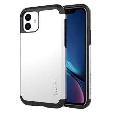 Imagem de Capa ultraarmadura Luvvitt projetada para iPhone 11 2019 com placa de metal removível para suporte magnético (suporte de celular de carro não está incluído) para Apple iPhone 11 XI tela de 6,1 polegadas - preta, Prata