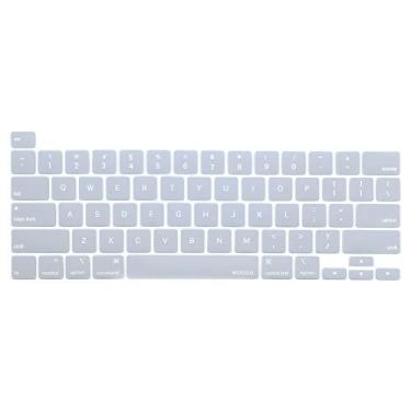 Imagem de MOSISO Capa de teclado compatível com MacBook Pro de 13 polegadas 2020 A2338 M1 A2289 A2251 e compatível com MacBook Pro de 16 polegadas 2020 2019 A2141 Tela Retina Touch ID, película protetora de silicone, azul bebê