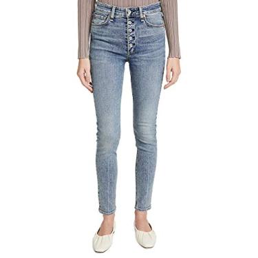 Imagem de rag & bone Jeans skinny feminino Nina de cintura alta, Farrow, 27