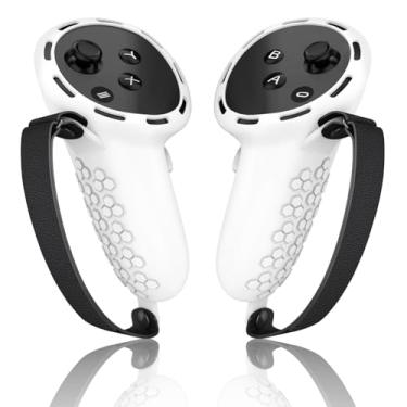 Imagem de Capa de aperto do controlador para Quest 3 Acessórios Anti-riscos Controladores Capa de aperto antiderrapante à prova de poeira alça de pulso ajustável para Oculus/3/939