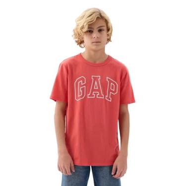 Imagem de GAP Camiseta de manga curta com logotipo para meninos, Pimenta Caiena, GG
