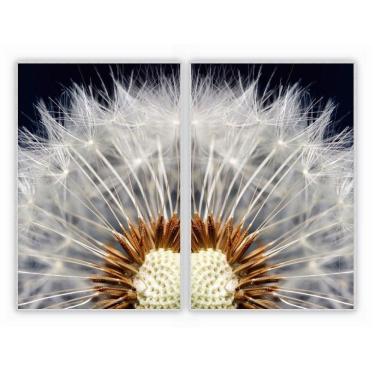 Imagem de Kit Com 2 Quadros Decorativos Florais Com Moldura Para Sala Quarto Escritório 82x1222 F...