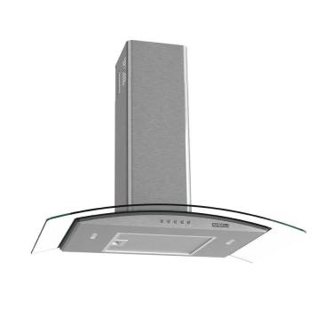 Imagem de Coifa De Parede Clean Vidro Curvo 75cm 140w 110v