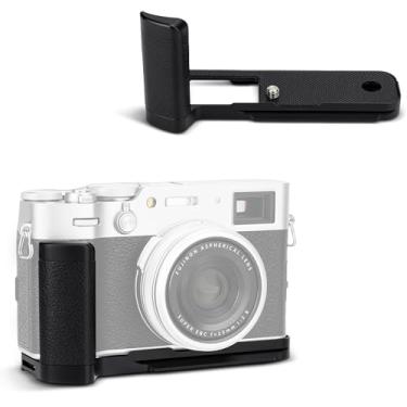 Imagem de JJC X100VI Pega de mão de metal suporte L para câmera Fujifilm Fuji X100VI X100V X100F, suporte de mão X100VI X100V com placa de liberação rápida preta, HG-X100VI PRETO-JWM-1