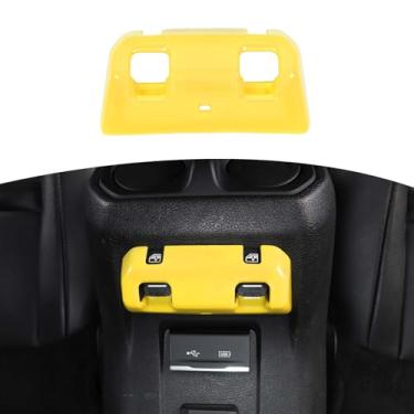Imagem de RT-TCZ Capa de acabamento para interruptor de janela traseira Jeep JLU para Jeep Wrangler JLU 2018-Presente para Gladiador JT 2020-Presente Amarelo Acessórios interiores 4 portas
