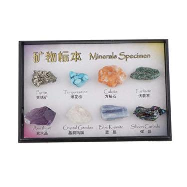 Imagem de Luzhengyang Coleção de amostras minerais, conjunto educativo de geologia - perfeito para jovens entusiastas da ciência - kit de coleção de rochas e minerais para professores e amantes do rock, Não