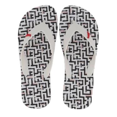Imagem de Chinelo Reserva Labirinto Branco e Preto 37-38