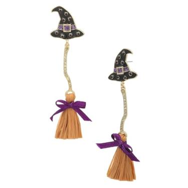 Imagem de Firopia Brincos femininos pendentes de Halloween | Brincos engraçados de fantasma, caveira, abóbora, bruxa, esqueleto, veneno, para mulheres, | Brincos de festa à fantasia, joias festivas, presentes,