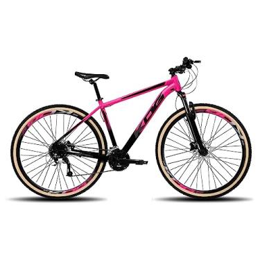 Imagem de Bicicleta MTB Aro 29 KOG 27 Marcha Freio a Disco Cubos k7,17,Preto Rosa Cinza