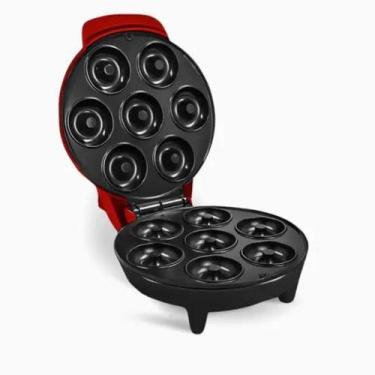 Imagem de Mini Máquina De Fazer Donuts Rosquinhas 7 Furos 110v - MK, VERMELHO
