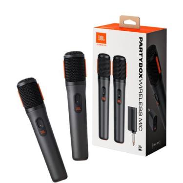 Imagem de Kit Com 02 Microfones Sem Fio JBL Black Wireless