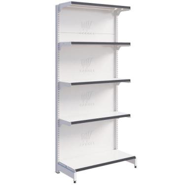 Imagem de Gôndola Fit Parede 1 Inicial 1,70m De Supermercado Bandejas Regulavel 