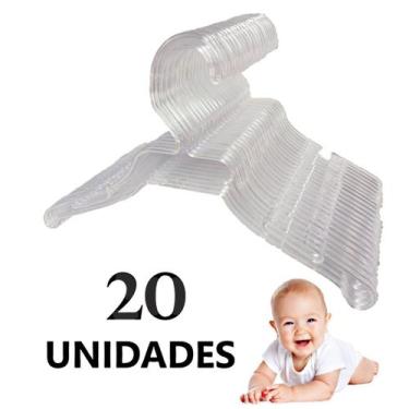 Imagem de Kit 20 Cabide Para Bebê Infantil Coloridos Menina Menino Plástico Acrí