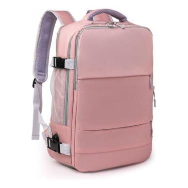 Imagem de Mochila Unissex Grande Faculdade De Bordo Viagem Espaçosa Porta Tenis 