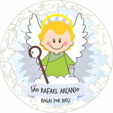 Imagem de Painel de Lona Redondo Santinhos Católicos São Rafael Arcanjo - Fabrik