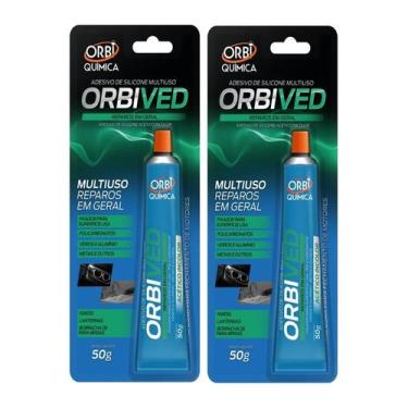 Imagem de 2 Silicones Orbived 50g Cola Vidro Calha Plástico Carro Casa