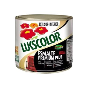 Imagem de Tinta Esmalte Sintético Brilhante 225ml Lukscolor Cores, Cinza Escuro