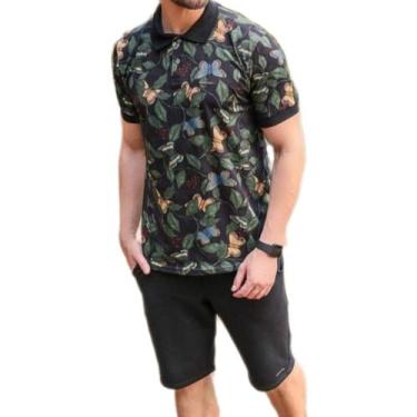 Imagem de Camisa Polo Masculina Estampada Florida Qualidade Top - JOHN STYLE, Pr