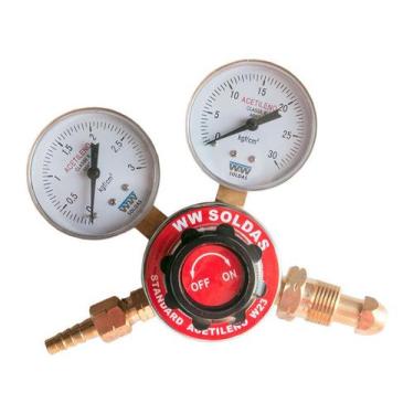 Imagem de Regulador de pressão industrial para gás acetileno tipo w23   - WW SOL
