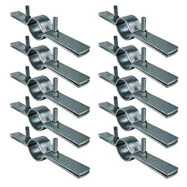 Imagem de Highcraft DMST-H01-10 Gancho vertical para tubo de cobre, ferro, CPVC, PEX 2,54 cm Aço galvanizado, pacote com 10