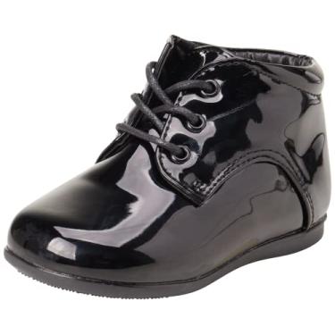 Imagem de Josmo Sapato social de caminhada para meninos (infantil, infantil), Patente preta, 22