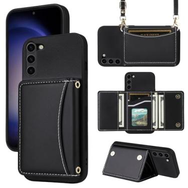 Imagem de Furiet Capa carteira para Samsung Galaxy S23 5G com alça transversal de couro PU premium porta-cartões à prova de choque acessórios resistentes capa fina para celular para S 23 23S GS23 G5 SM-S911U