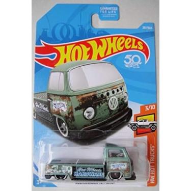 Imagem de Hot Wheels HOT Trucks 3/10, Blue Volkswagen T2 Pickup 297/365 50TH Anniversary Card