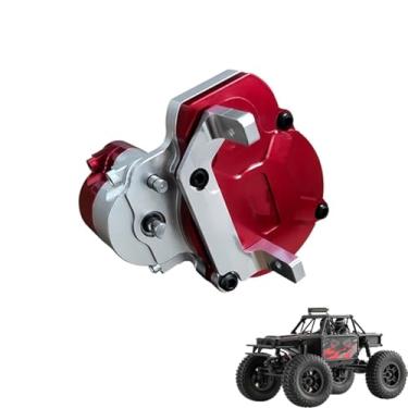 Imagem de RC Metal Transmission Center Gearbox Case with Gear for FMS FCX18 LC80 1/18 RC Crawler Car Upgrades Parts Complete Gearbox Transmission Case for FMS FCX18 Accessories (Red)