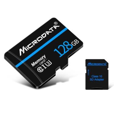 Imagem de Cartão TF de 128 GB com adaptador SD, cartão SD de ultra alta velocidade TF cartão de memória flash para câmera, tablet, smartphone drone