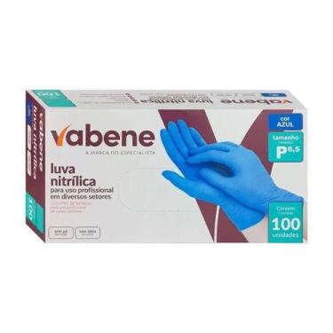Imagem de Luva vitrilica descartavel vytril azul caixa c/100 vabene, P