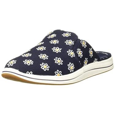 Imagem de Clarks Breeze Shore Mule feminino, Lona floral azul-marinho, 36