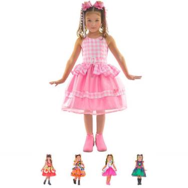 Imagem de Vestido Infantil Festa Junina São João - Quadrilha Várias Cores - Mode