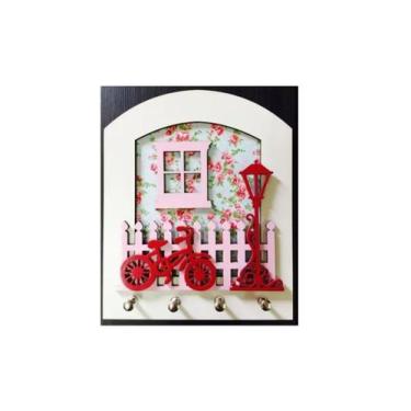 Imagem de Porta Chaves Madeira Mdf Não Esqueça Chaves Bike Bicicleta - Casa Nobr