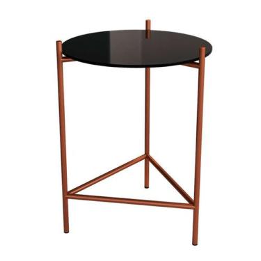 Imagem de Mesa Lateral Marbella Preta e Cobre - New Green
