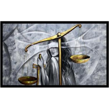 Imagem de Quadro Decorativo Direito Têmis Balança Justiça Advogados Escritório S