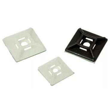 Imagem de Base Fixador Autoadesivo 3m 25x25mm Branco Ou Preto 90 Un - SDM