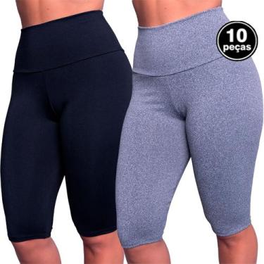 Imagem de Kit 10 Bermudões Fitness Vekyo Modas Feminino Suplex Liso Short Roupa 