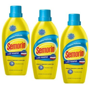 Imagem de Sabão Liquido Lava Roupas Semorin Limpeza Profunda Kit 3