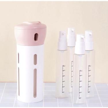 Imagem de Porta Dispense 4 Em 1 Com Frasco Para Shampoo Creme Hidratante Sabonet