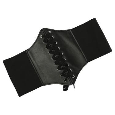 Imagem de Cinto Gótico Feminino Corselet Espartilho Steampunk - A.Cat, Preto