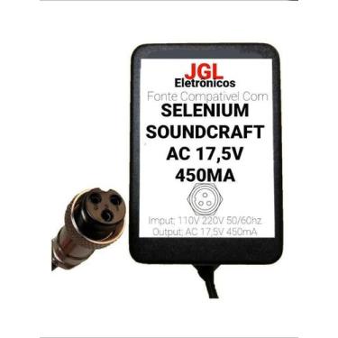 Imagem de Fonte Mesa Som Selenium Soundcraft Sx802/1202Fx Plug 3 Pinos - Mesa De